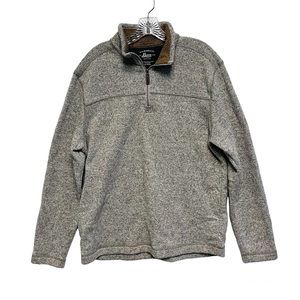 G.H Bass & Co. Mens XL Quarter Zip gray/beige